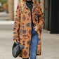 🍂Fall Specials🍂Women's Lapel Print Long-Sleeve Coat