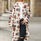 🍂Fall Specials🍂Women's Lapel Print Long-Sleeve Coat