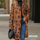 🍂Fall Specials🍂Women's Lapel Print Long-Sleeve Coat