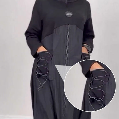 🍂Fall Specials🍂Mockneck Long Sleeve Dress With Drawstring