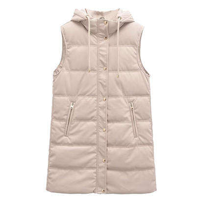 ❄️Winter Specials❄️Warm PU Leather Long Hooded Vest