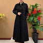 Women's Printed Button-Down Long Trench Coat