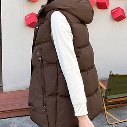 ❄️Winter-Specials❄️Women's Thickened Medium-Length Hooded Vest