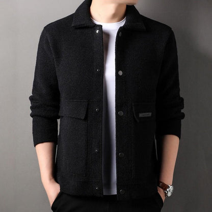 ❄️Winter Specials❄️Men's Trendy Solid Color Lapel Short Coat