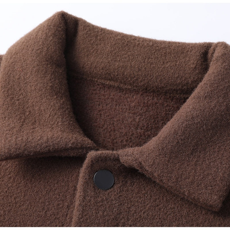 ❄️Winter Specials❄️Men's Trendy Solid Color Lapel Short Coat