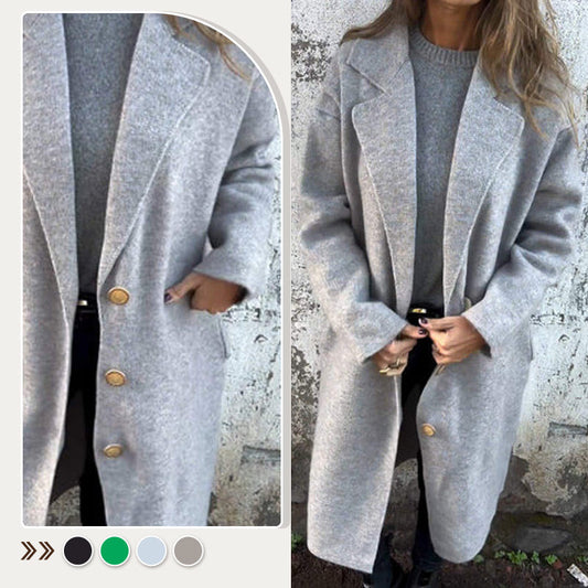 ❄️Winter Specials❄️Women's Long-sleeve Tweed Lapel Coat