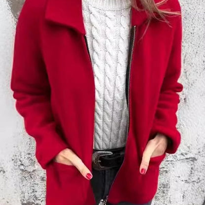 ❄️Winter Specials❄️Women's Knitted Zipper Coat With Pockets