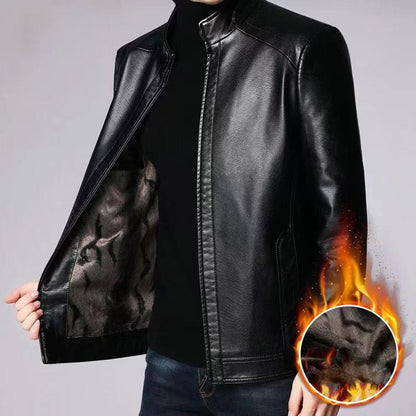 ❄️Winter Specials❄️ Men’s Warm Plush Lining Leather Jacket