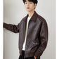 ❄️Winter Specials❄️Men's PU Leather Lapel Jacket