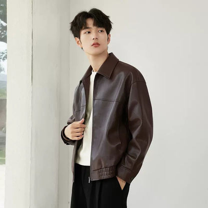 ❄️Winter Specials❄️Men's PU Leather Lapel Jacket