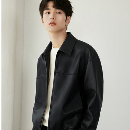 ❄️Winter Specials❄️Men's PU Leather Lapel Jacket