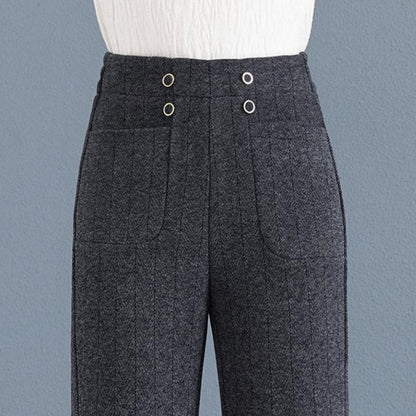 ❄️Winter Specials❄️Women's Thickened Casual Slightly Flared Straight Pants