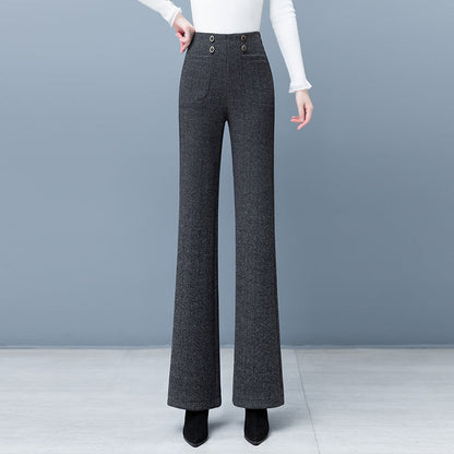 ❄️Winter Specials❄️Women's Thickened Casual Slightly Flared Straight Pants