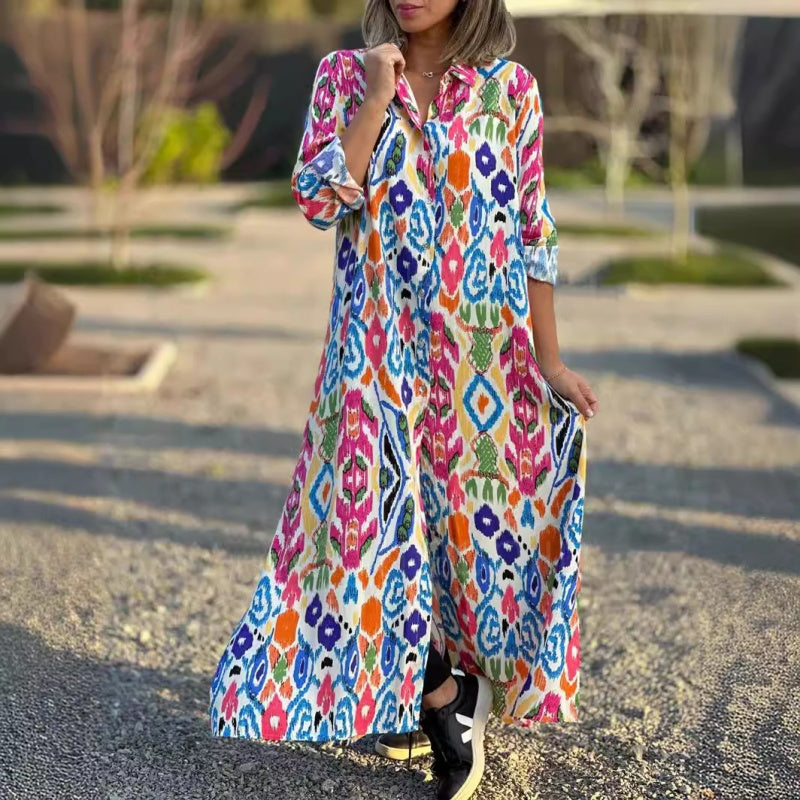 🌸Spring Specials🌸 Women’s Lapel Long Sleeve Floral Dress
