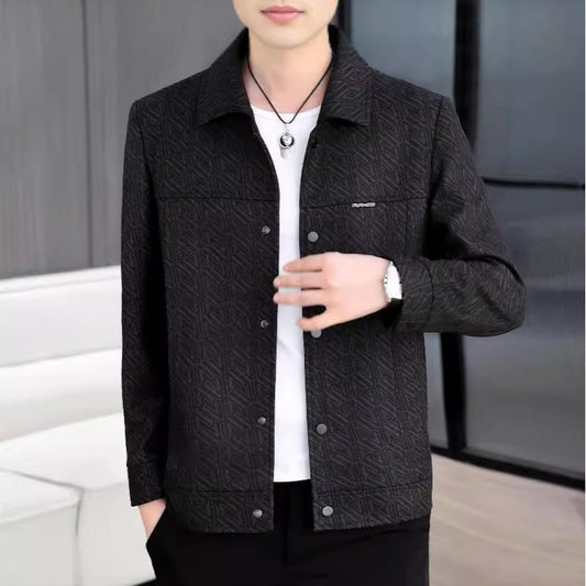 ❄️Winter Specials❄️Men's Casual Button Down Lapel Jacket with Shoulder Pad