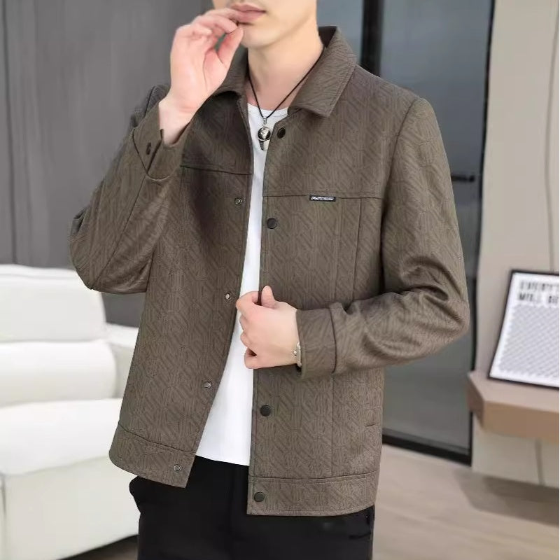 ❄️Winter Specials❄️Men's Casual Button Down Lapel Jacket with Shoulder Pad