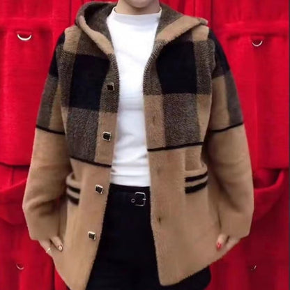 ❄️Winter Specials❄️Women's Thick Knitted Hooded Jacket with Relaxed Fit