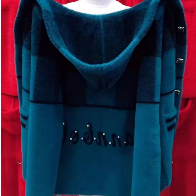 ❄️Winter Specials❄️Women's Thick Knitted Hooded Jacket with Relaxed Fit