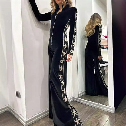 ❄️Winter Specials❄️Women's Zip-Up Bell Bottom Jumpsuit