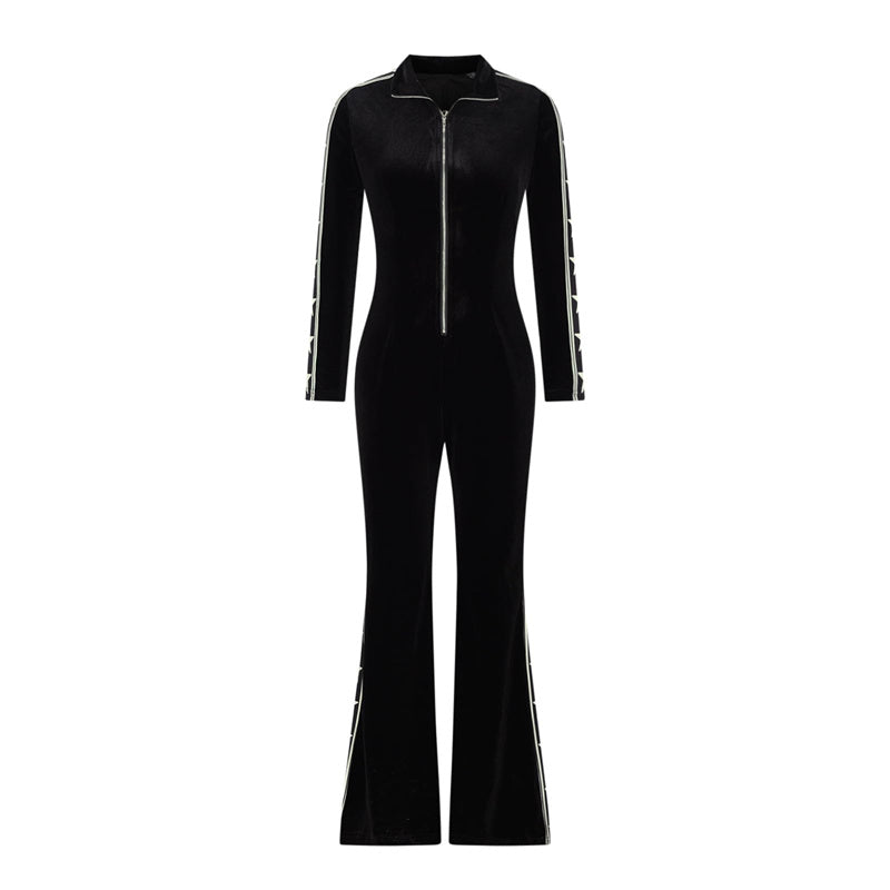 ❄️Winter Specials❄️Women's Zip-Up Bell Bottom Jumpsuit
