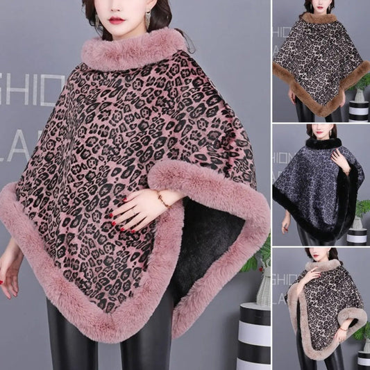 ❄️Winter-Specials❄️Women's Trendy Leopard Print Warm Cape Jacket