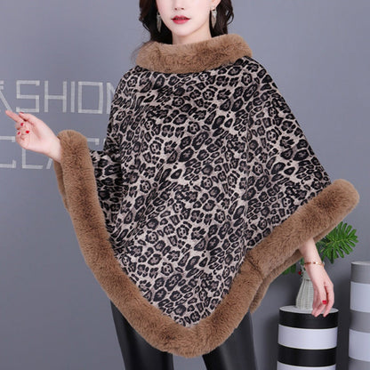 ❄️Winter-Specials❄️Women's Trendy Leopard Print Warm Cape Jacket