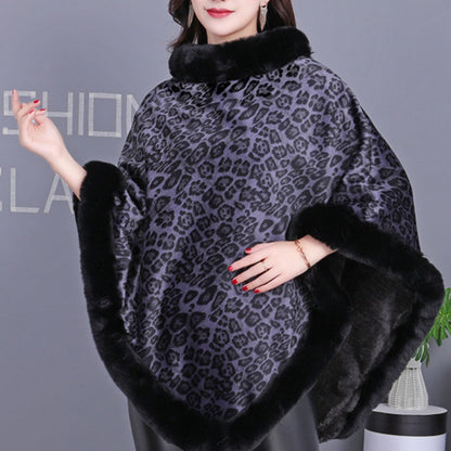 ❄️Winter-Specials❄️Women's Trendy Leopard Print Warm Cape Jacket