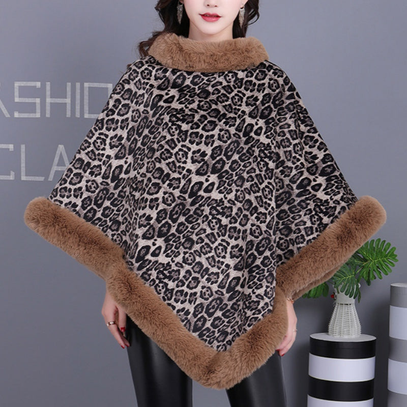 ❄️Winter-Specials❄️Women's Trendy Leopard Print Warm Cape Jacket