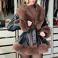 ❄️Winter-Specials❄️Women's Faux-Leather Coat with Faux-Fur Collar