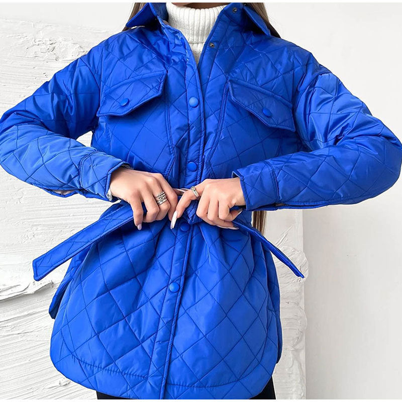 ❄️Winter-Specials❄️Women's Quilted Lightweight Insulation Jacket with Belt