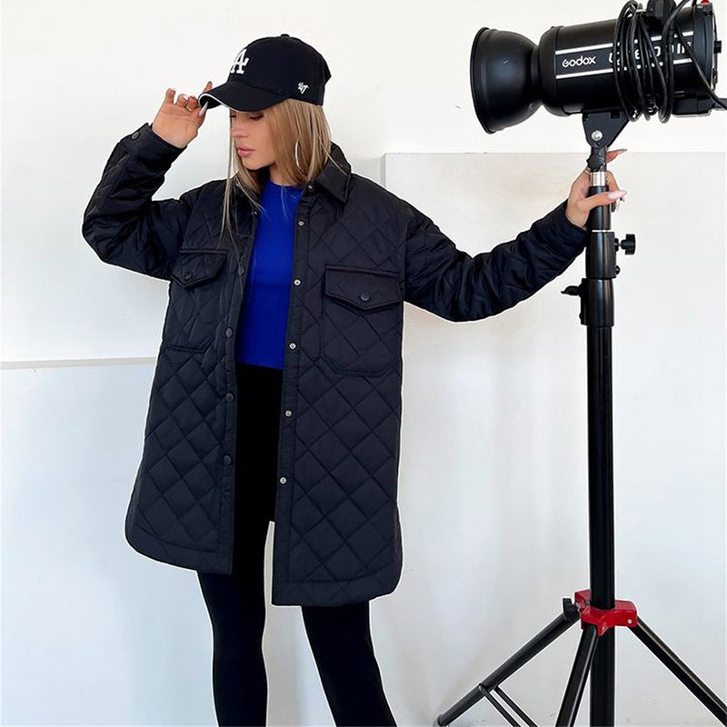 ❄️Winter-Specials❄️Women's Quilted Lightweight Insulation Jacket with Belt