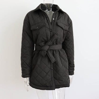 ❄️Winter-Specials❄️Women's Quilted Lightweight Insulation Jacket with Belt