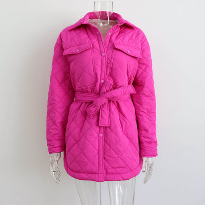 ❄️Winter-Specials❄️Women's Quilted Lightweight Insulation Jacket with Belt