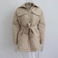 ❄️Winter-Specials❄️Women's Quilted Lightweight Insulation Jacket with Belt