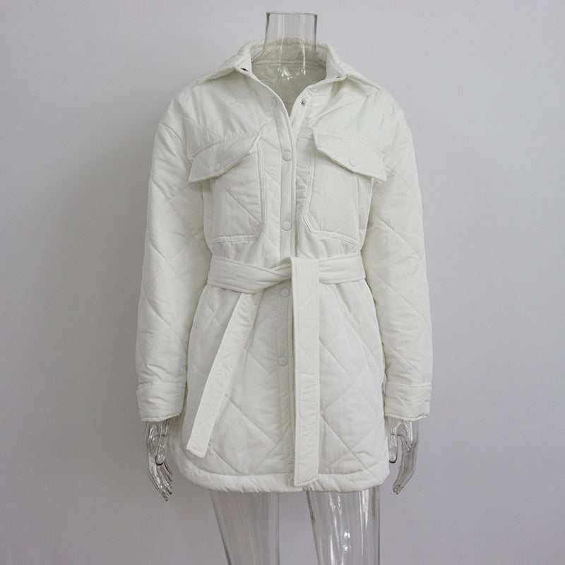 ❄️Winter-Specials❄️Women's Quilted Lightweight Insulation Jacket with Belt