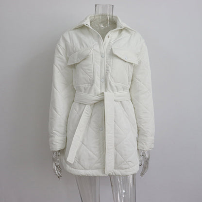 ❄️Winter-Specials❄️Women's Quilted Lightweight Insulation Jacket with Belt