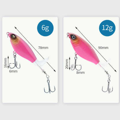 🪝6.5g/12g propeller surface lure bionic fish hook🪝
