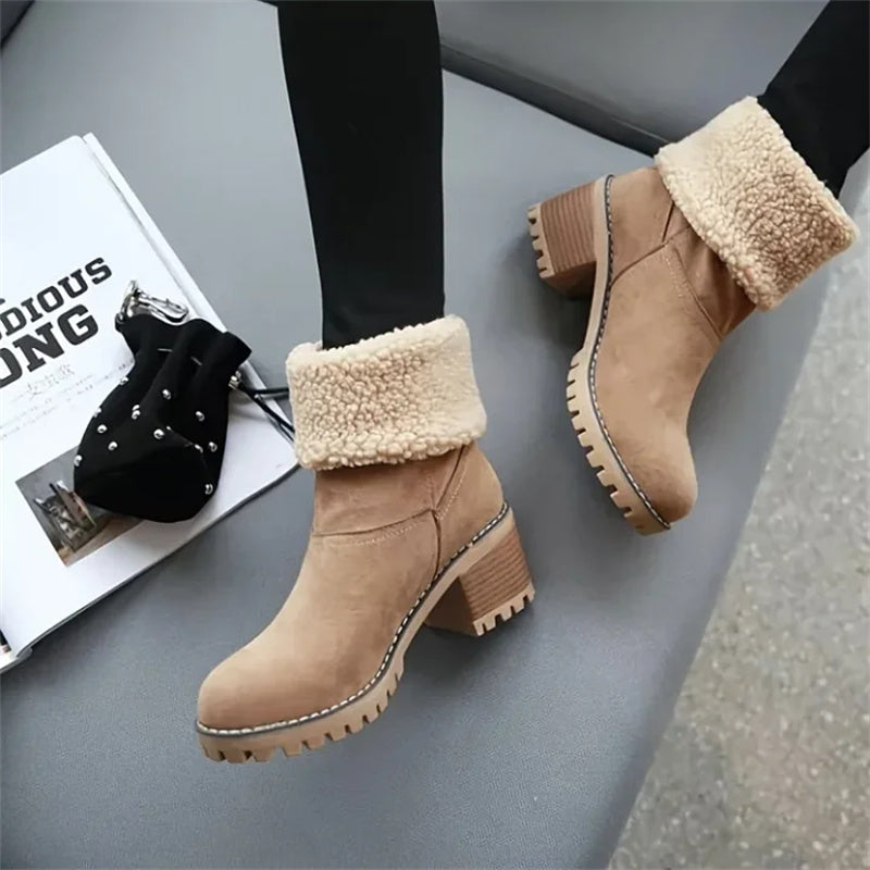 🎅Early Xmas Sales🎄Women’s Chunky Heel Winter Boots
