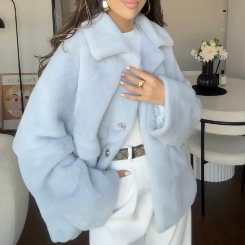 ❄️Winter-Specials❄️Women's Loose Plush Lapel Winter Coat