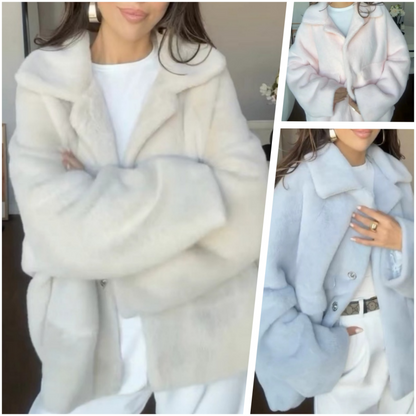 ❄️Winter-Specials❄️Women's Loose Plush Lapel Winter Coat