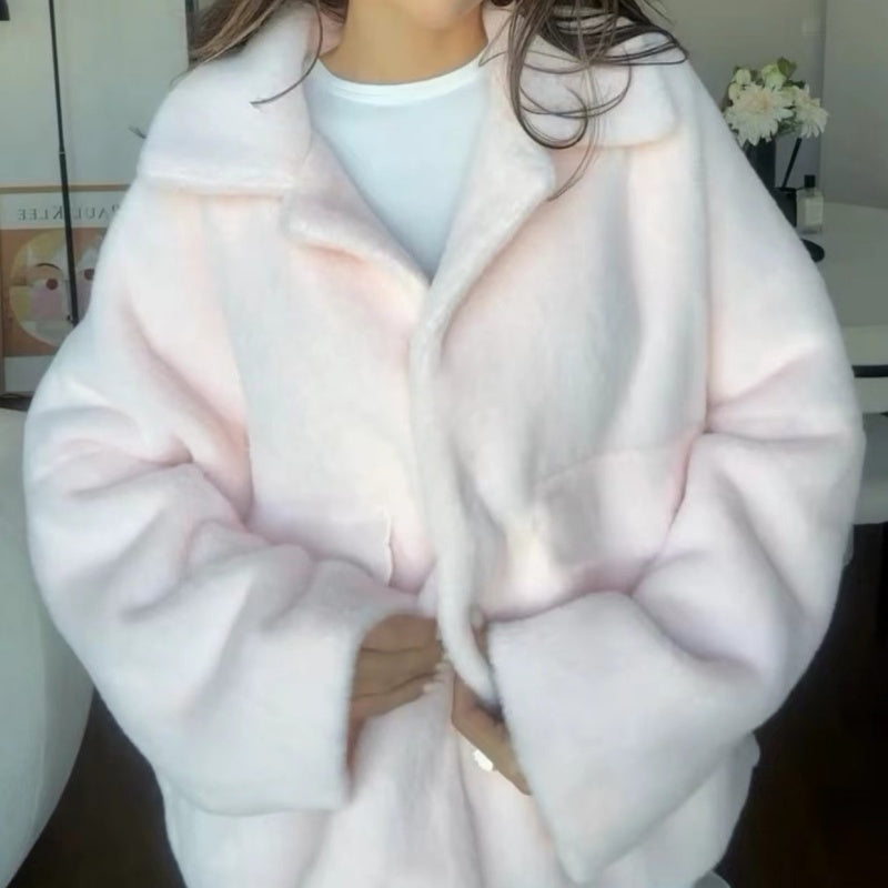 ❄️Winter-Specials❄️Women's Loose Plush Lapel Winter Coat