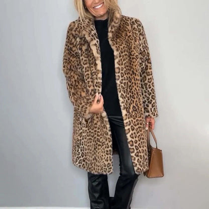 ❄️Winter Specials❄️ Women's Leopard Print Mid-Length Jacket
