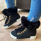 ❄️Winter Specials❄️ Women's Faux Fur Lined High-Top Sneakers