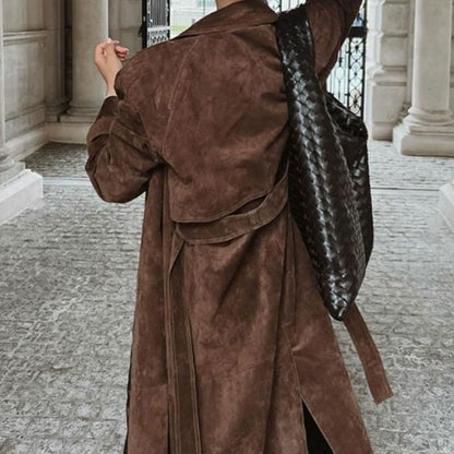 ❄️Winter Specials❄️ Women's Warm and Comfortable Waist-Tied Long Coat