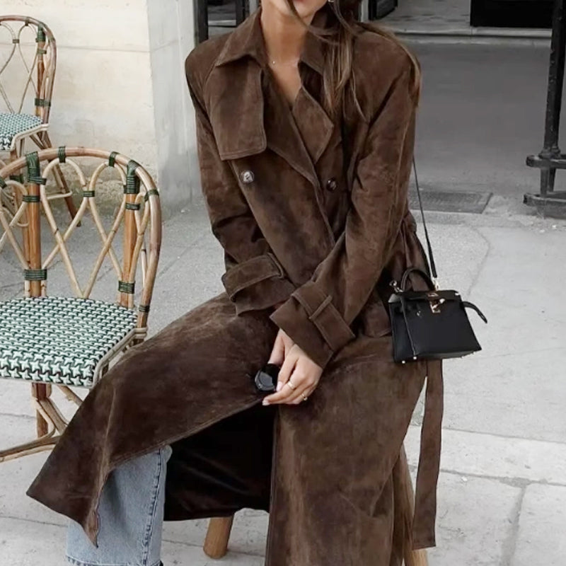 ❄️Winter Specials❄️ Women's Warm and Comfortable Waist-Tied Long Coat