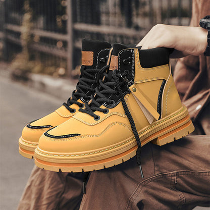 ❄️Winter Specials❄️ Men's Plush Lace-Up High Top Boots
