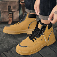 ❄️Winter Specials❄️ Men's Plush Lace-Up High Top Boots
