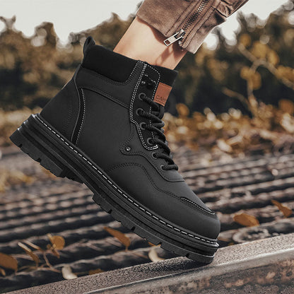 ❄️Winter Specials❄️ Men's Plush Lace-Up High Top Boots