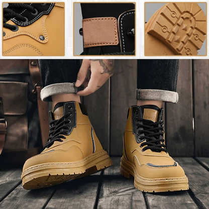 ❄️Winter Specials❄️ Men's Plush Lace-Up High Top Boots