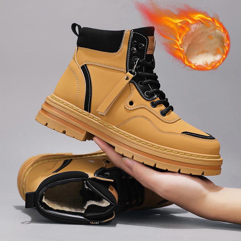 ❄️Winter Specials❄️ Men's Plush Lace-Up High Top Boots